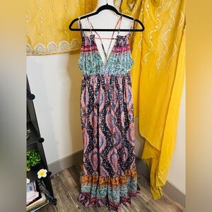 NWT Ina Colorful Patterned Maxi Dress